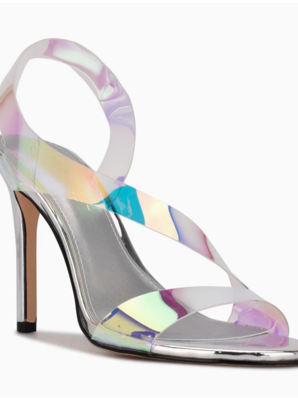 Nine West Iridescent Multicolor Strappy High Heel Sandal